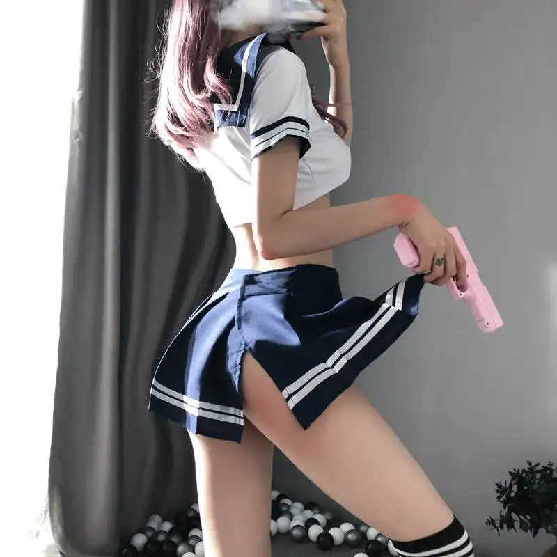 

Sexy JK Costume Uniform Erotic Lingerie Miniskirt Cosplay Uniform Sexy Lingerie Babydoll Temptation Sexy Nightdress Underwear