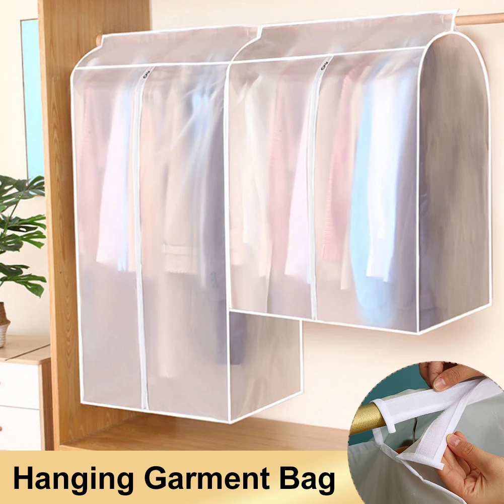 Hanging Garment Bag Dustproof Sealed Clothes Dust Cover with Hook and Loop Top Zipper Opening for Suit Coat Dress Closet Rack
Hanging Garment Bag Dustproof Sealed Clothes Dust Cover with Hook and Loop Top Zipper Opening for Suit Coat Dress Closet Rack