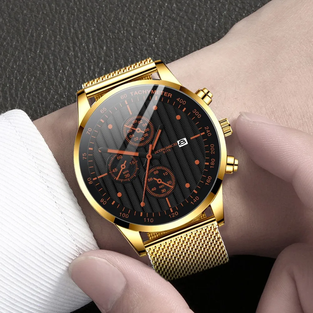 

Fashion S^imple Black Blue Gold Luxury Hollow Leather Strap Mechanical Watch Wrist Clock Retro Classic Fashion Watch For Men