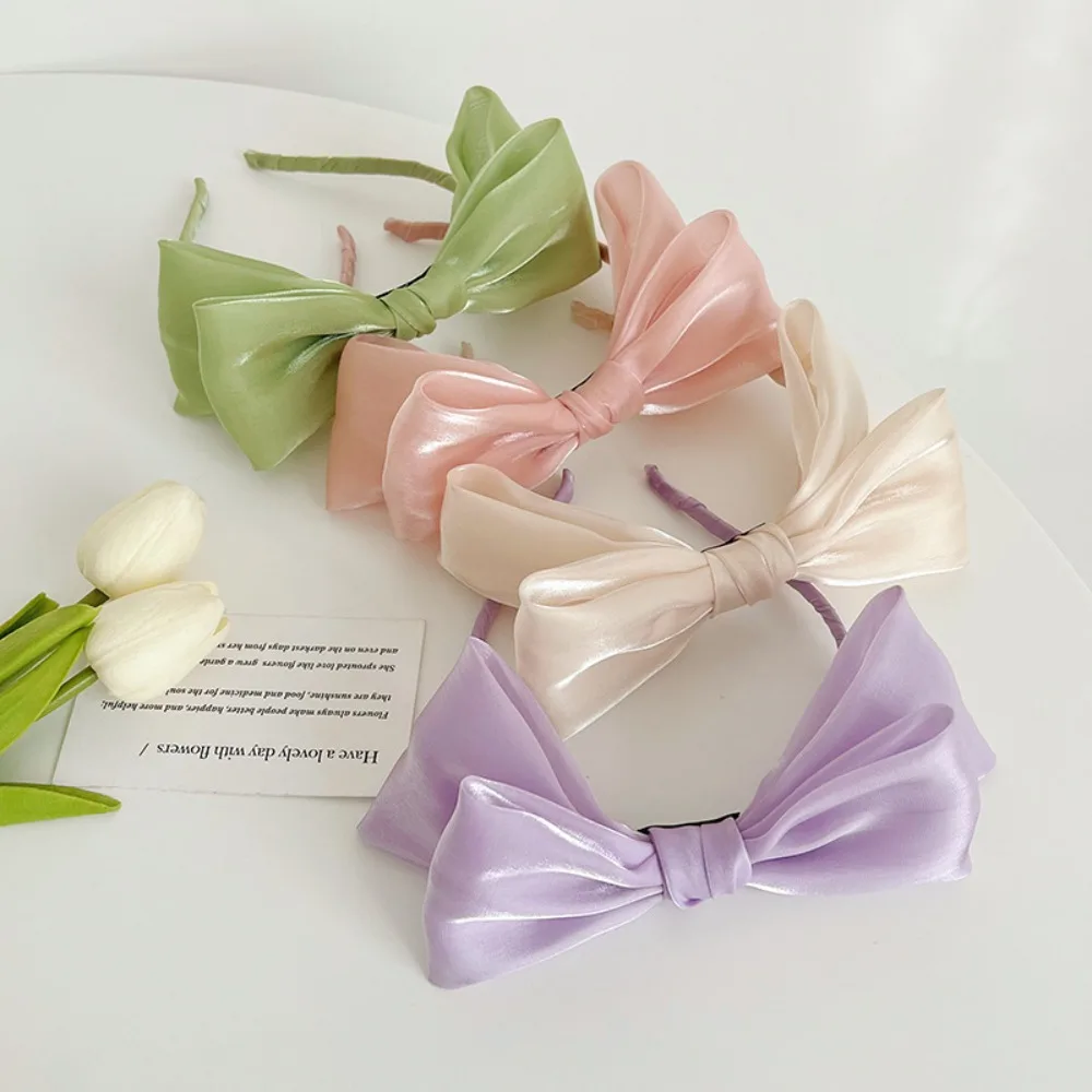Big Bowknot Mesh Bow Hair Band Fashion Double-layer Solid Color Bright Silk Headband Lightweight Girl Headbands Ladies
Big Bowknot Mesh Bow Hair Band Fashion Double-layer Solid Color Bright Silk Headband Lightweight Girl Headbands Ladies