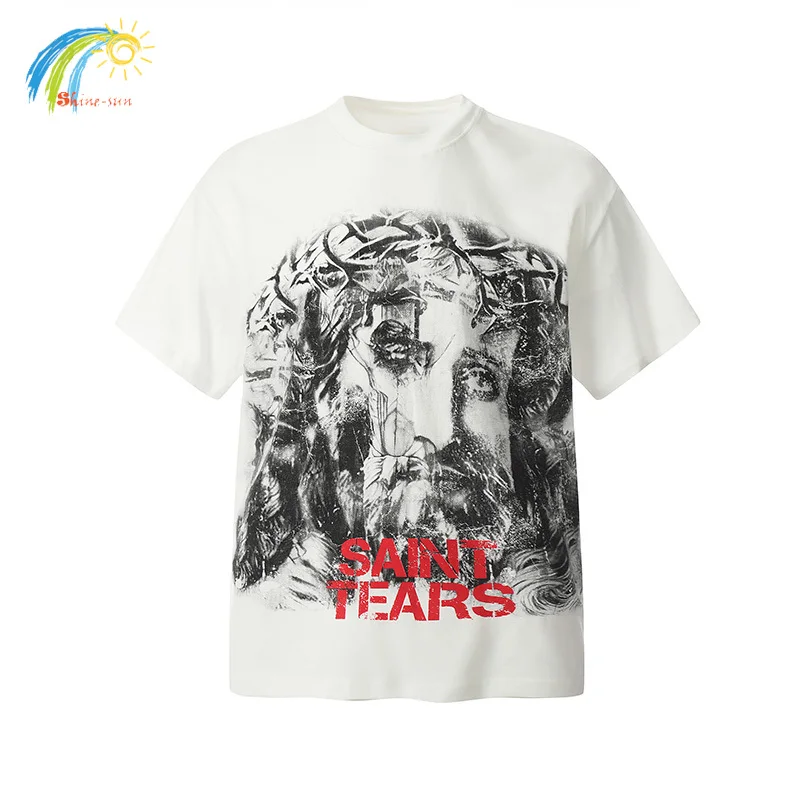 2024 Summer Hip Hop Character Avatar Pattern Printing Saint Michael T-Shirt Men Women 100% Cotton White Oversized T Shirt Top
2024 Summer Hip Hop Character Avatar Pattern Printing Saint Michael T-Shirt Men Women 100% Cotton White Oversized T Shirt Top