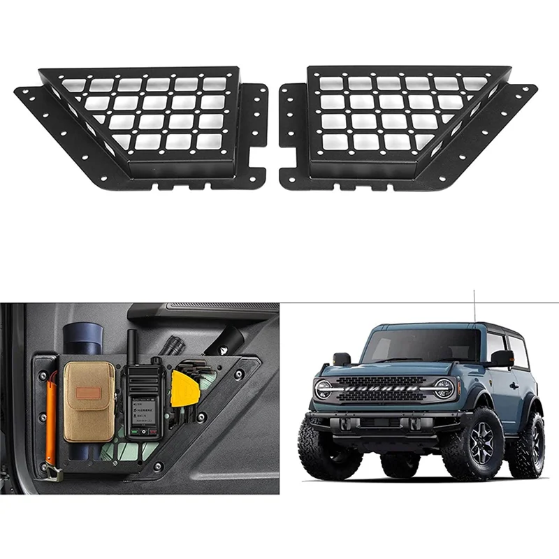 Ящик для хранения на входную дверь для Ford Bronco 2021 2022, аксессуары, карманы на дверь, органайзер, алюминиевый сплав, 2 шт.
Ящик для хранения на входную дверь для Ford Bronco 2021 2022, аксессуары, карманы на дверь, органайзер, алюминиевый сплав, 2 шт.