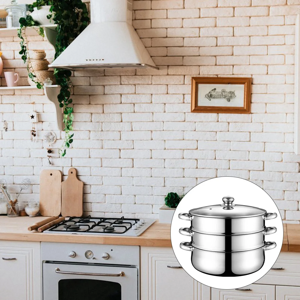 Stainless Steel Soup Pot for Steaming Steamer Food Chinese Style Cooker Kitchen Accessories Cooking Metal
Stainless Steel Soup Pot for Steaming Steamer Food Chinese Style Cooker Kitchen Accessories Cooking Metal