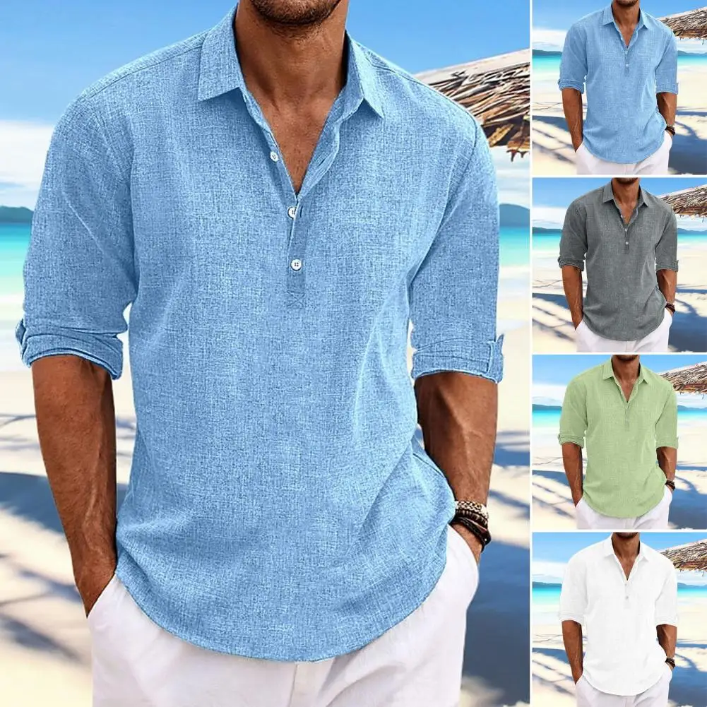 Solid Color Men Shirt Men's Casual Summer Shirt with Turn-down Collar Loose Fit Short Sleeve Top in Solid Color Soft for Comfort
Solid Color Men Shirt Men's Casual Summer Shirt with Turn-down Collar Loose Fit Short Sleeve Top in Solid Color Soft for Comfort