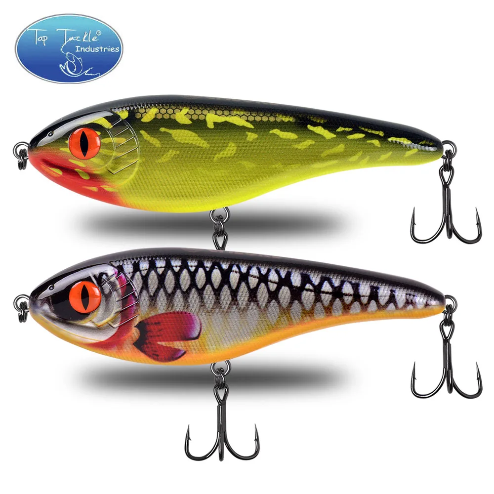 

CF FISHING 68mm/78mm/90mm/105mm Slow Sinking Jerk Bait High Quality Fishing Lure Artificial for Bigmuskie Pike Bass