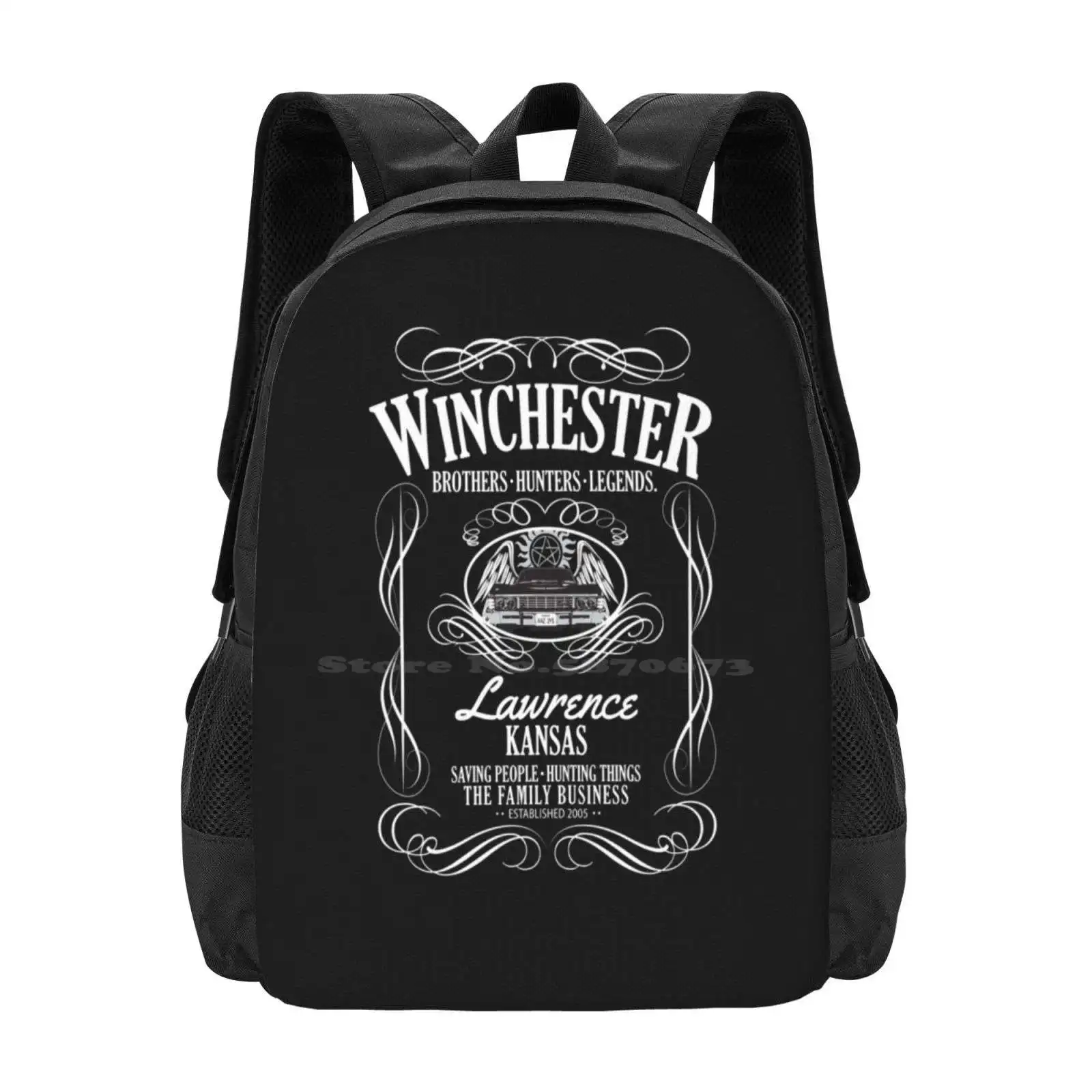 Рюкзак Winchester - American Legends для студентов, школьный, для ноутбука, дорожная сумка, сверхнатуральный, Сэм, Винчестер, Дин, Винчестер, Бобби 
Рюкзак Winchester - American Legends для студентов, школьный, для ноутбука, дорожная сумка, сверхнатуральный, Сэм, Винчестер, Дин, Винчестер, Бобби