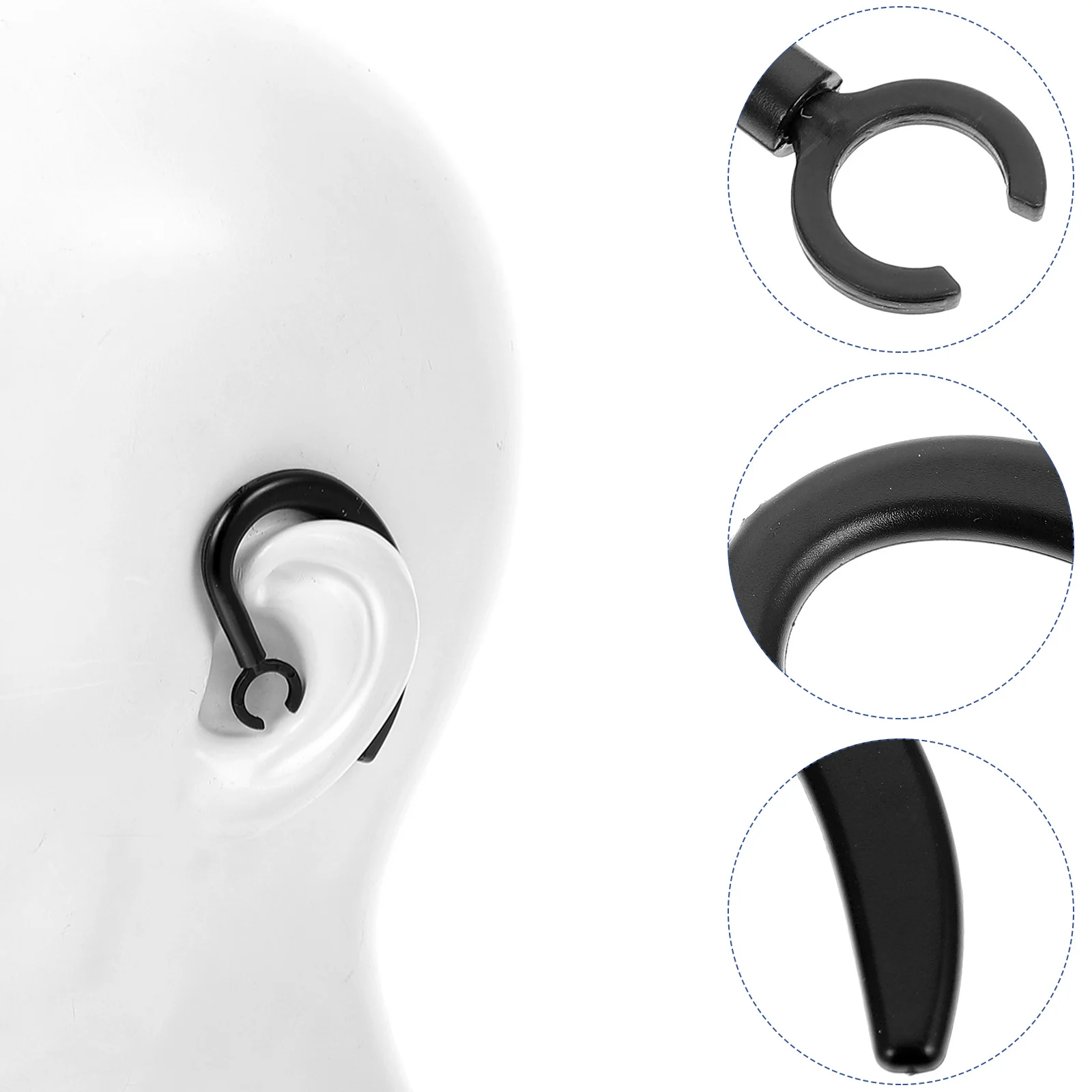 

2 Pcs Headset Earhook Hooks for Earbuds Clamp Headphones Silicone Plugs Rubber Earpiece Replacement Anti-lost Sports