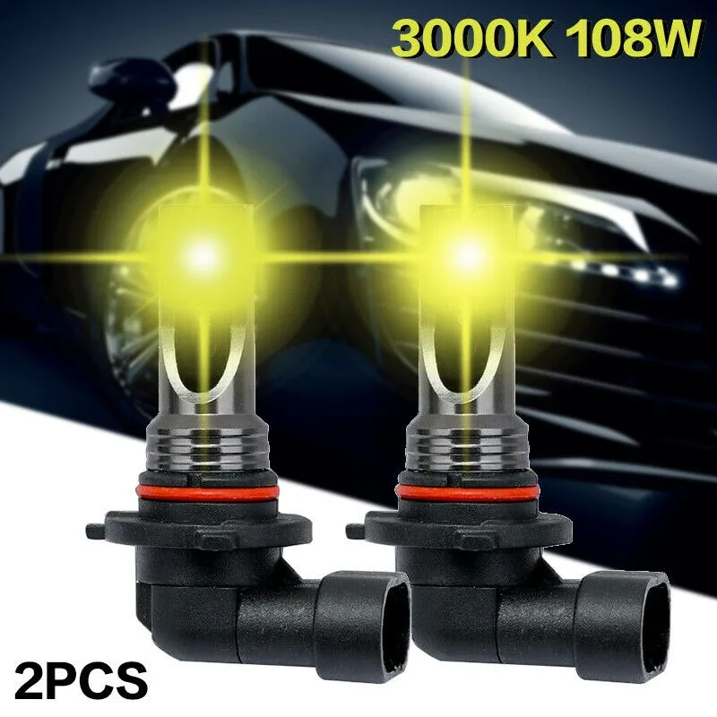 2 PCS Car LED Foglight Bulbs 9006 HB4 108W LED Fog Light Bulb 3000K Golden Yellow Fog Lamp 20000LM Tail DRL Turn Signal Light
2 PCS Car LED Foglight Bulbs 9006 HB4 108W LED Fog Light Bulb 3000K Golden Yellow Fog Lamp 20000LM Tail DRL Turn Signal Light