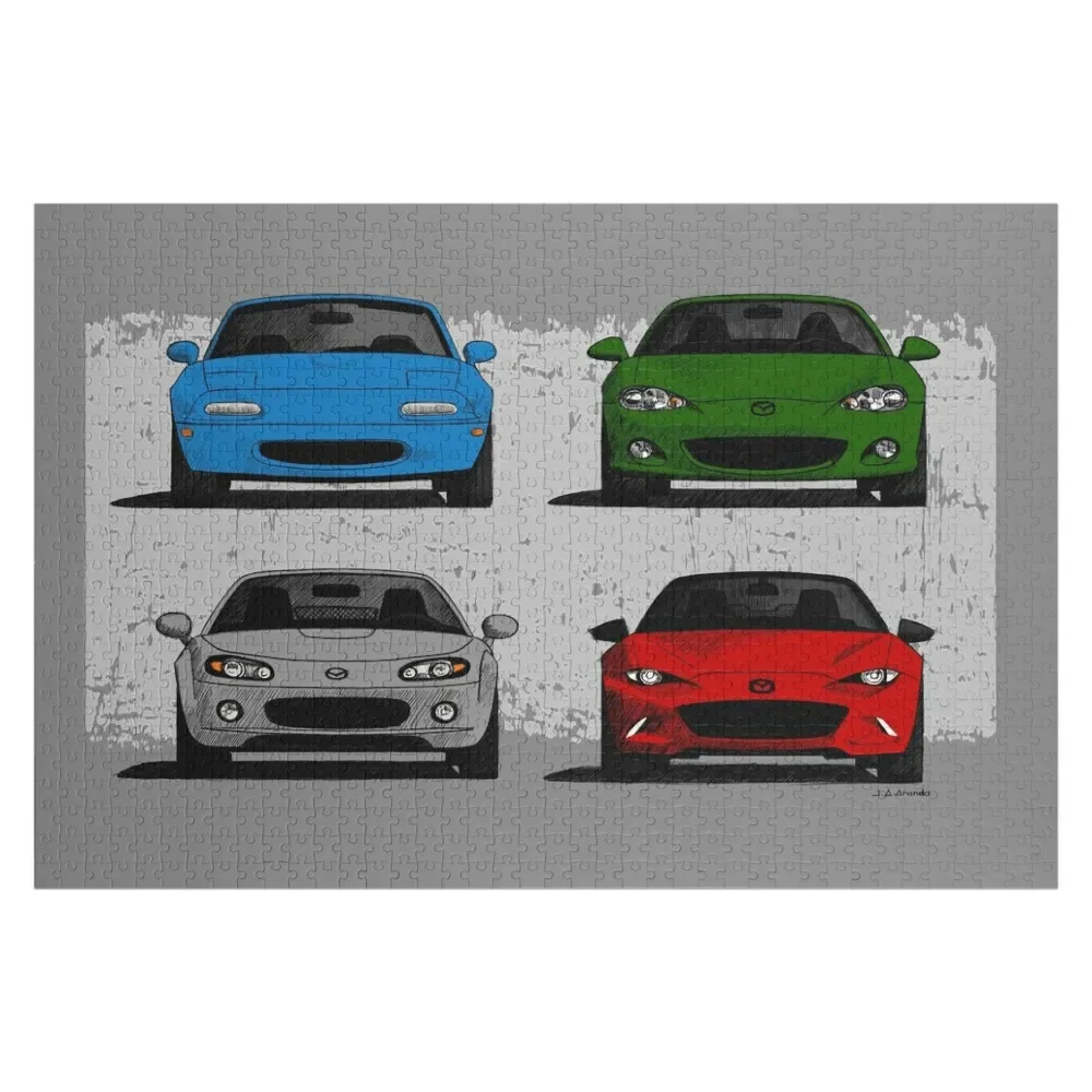 

The four generations of the MX5 Miata Jigsaw Puzzle Photo Personalized Gifts Works Of Art Wooden Jigsaws For Adults Puzzle