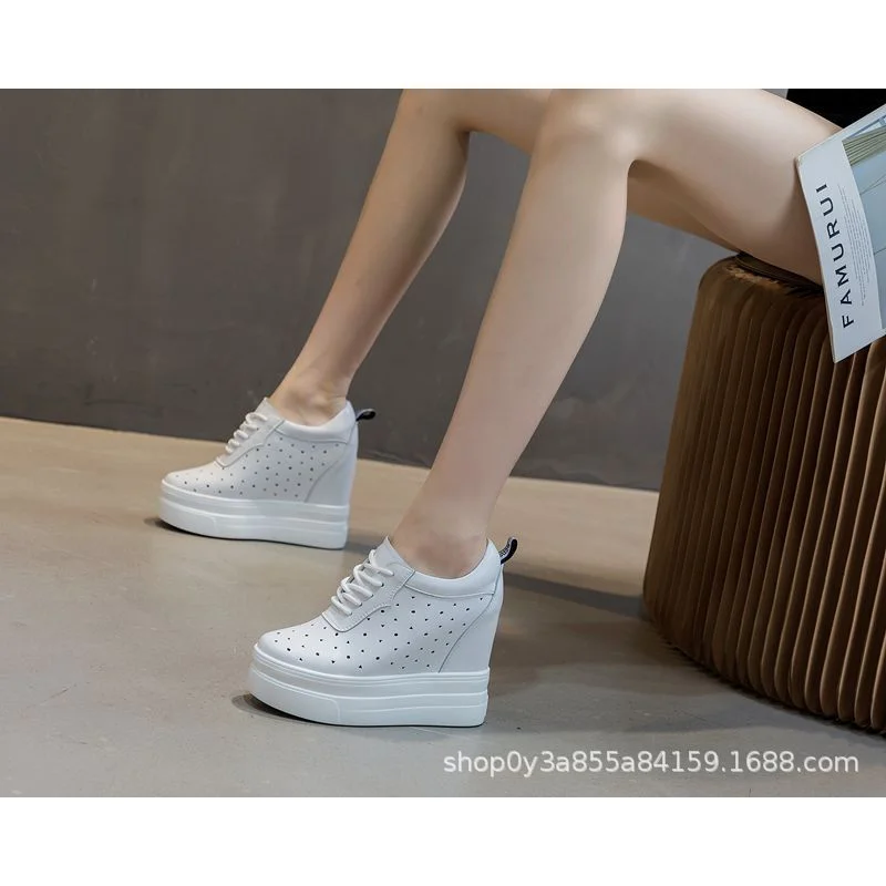11CM Genuine Leather Women Casual Hollow Breathable Chunky Sneakers Platform Women Vulcanized Fashion Ladies Summer Shoes
11CM Genuine Leather Women Casual Hollow Breathable Chunky Sneakers Platform Women Vulcanized Fashion Ladies Summer Shoes