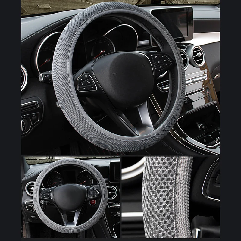 Gray Ice Silk, Elastic, Four Seasons Universal Steering Wheel Cover Breathable Inner Universal Non-slip Shockproof
Gray Ice Silk, Elastic, Four Seasons Universal Steering Wheel Cover Breathable Inner Universal Non-slip Shockproof