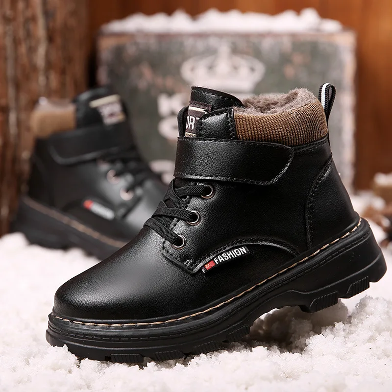 

2022 Winter Fashion Boys' EVA Ultra-light Martin Boots Plus Velvet Cotton Shoes Thickening Children's Warm Girls Snow Boots Shoe