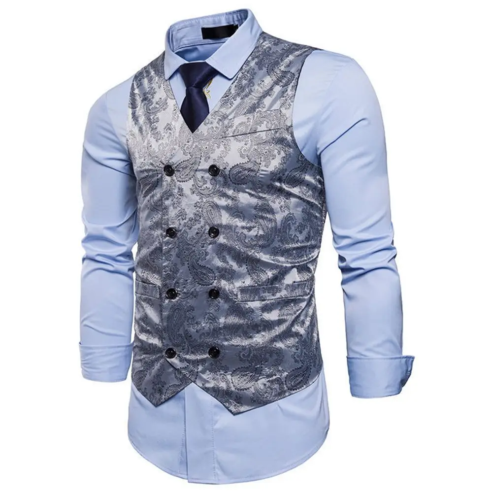 Fashionable Mens Paisley Waistcoat Decorative Pattern Double Breasted Formal Tops Suit Casual Wedding Vest
Fashionable Mens Paisley Waistcoat Decorative Pattern Double Breasted Formal Tops Suit Casual Wedding Vest