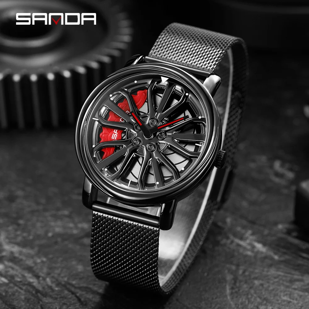 Fashion Mesh Strap Hot Sell Men Quartz Watch 360 Rotating Car Wheel Dial Clock Stainless Waterproof Sport Wristwatch Relogio
Fashion Mesh Strap Hot Sell Men Quartz Watch 360 Rotating Car Wheel Dial Clock Stainless Waterproof Sport Wristwatch Relogio