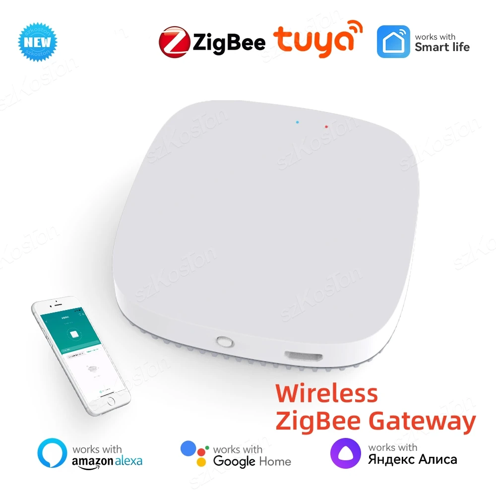 

Tuya Zigbee 3.0 Gateway Hub Smart Home Bridge Wireless Smart Life Remote Control Zigbee Protocol Works With Alexa Google Home