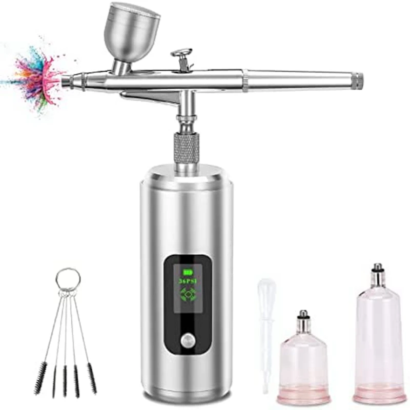 NEW-Airbrush Kit With Compressor Portable Handheld Cordless With LCD Screen For Nail Art, Painting, Cake Decor, Cookie, Mode
NEW-Airbrush Kit With Compressor Portable Handheld Cordless With LCD Screen For Nail Art, Painting, Cake Decor, Cookie, Mode