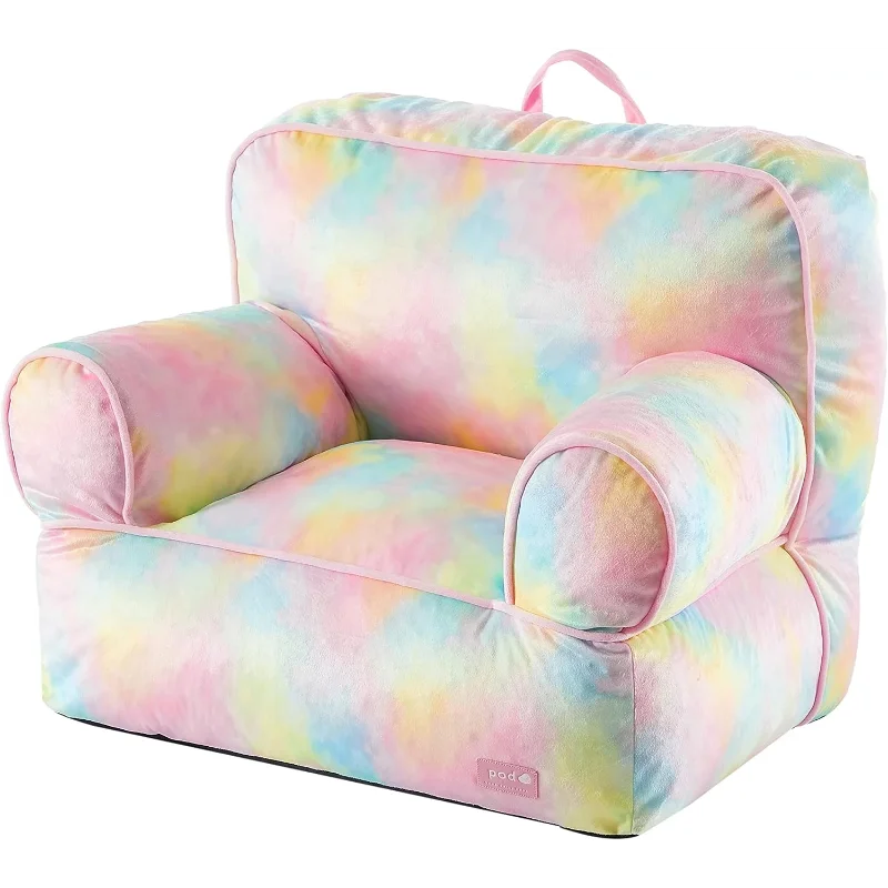 

American Kids Tie Dye Mink Bean Bag Sofa Chair for Kids, 23" W x 19" D x 17" H