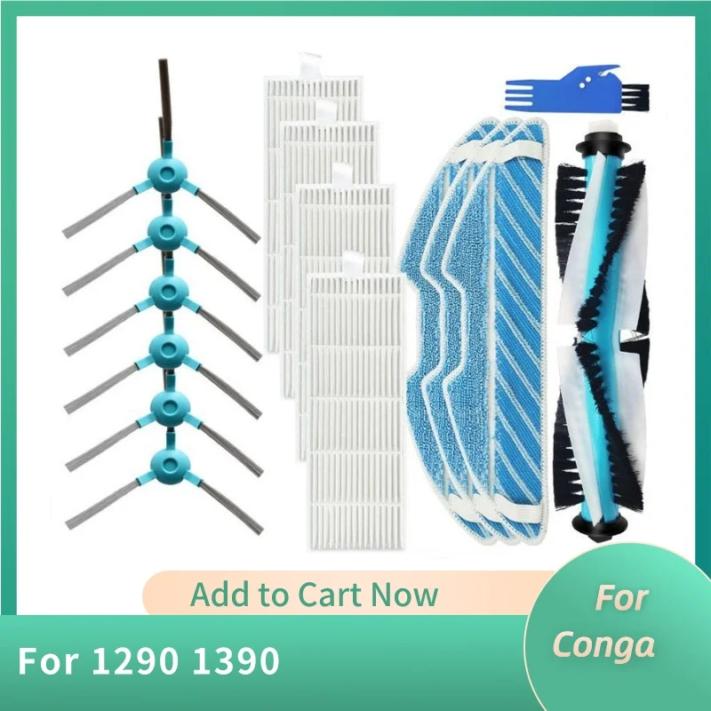 Applicable for Conga Sweeping Robot Accessories 1290 1390 Side Brush Main Brush Roller Brush Filter Screen Rag
Applicable for Conga Sweeping Robot Accessories 1290 1390 Side Brush Main Brush Roller Brush Filter Screen Rag