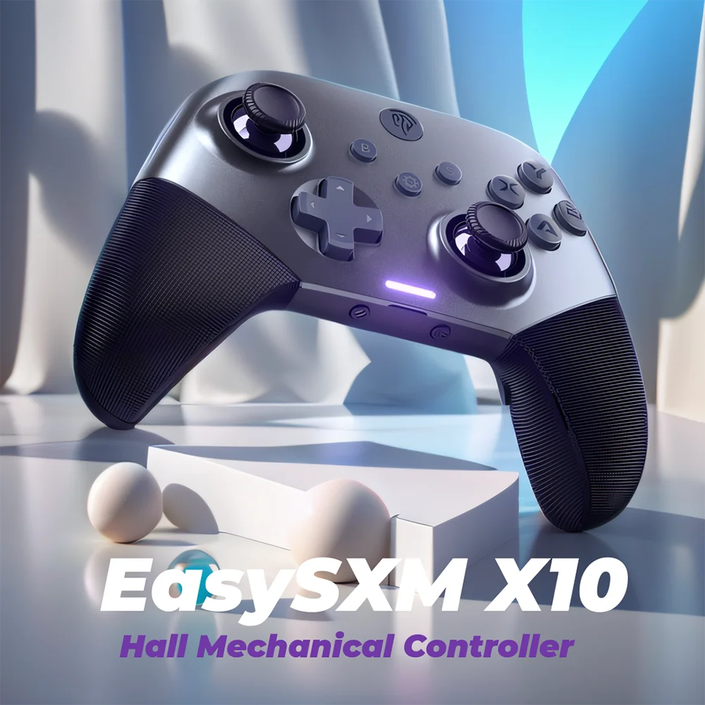 EasySMX X10 механический беспроводной геймпад, Bluetooth контроллер, совместимый с ПК/Nintendo Switch/Phone/Steam/TV, эффект зала
EasySMX X10 механический беспроводной геймпад, Bluetooth контроллер, совместимый с ПК/Nintendo Switch/Phone/Steam/TV, эффект зала