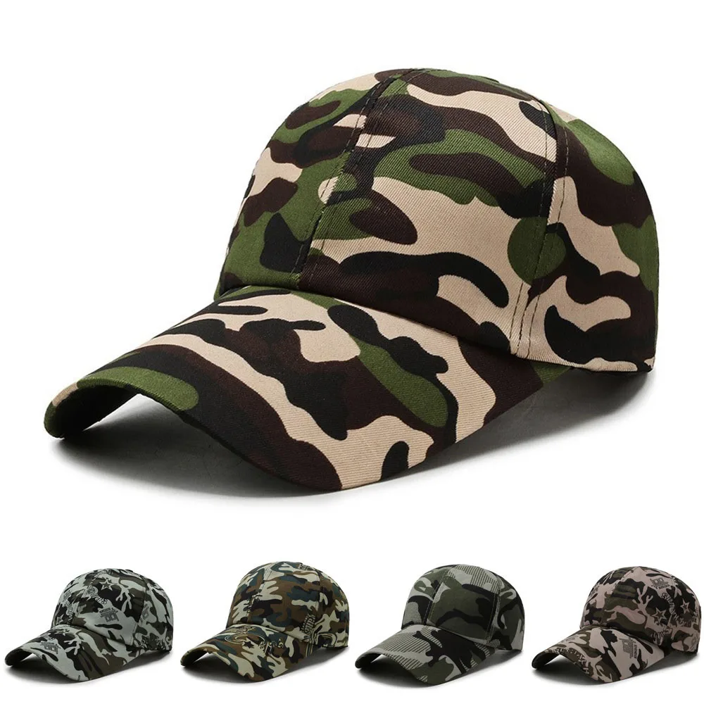

Outdoor Sport Baseball Sun Hat For Women Menadjustable Camouflage Army Camo Sunscreen Duck Tongue Hat Breathable Snapback Caps