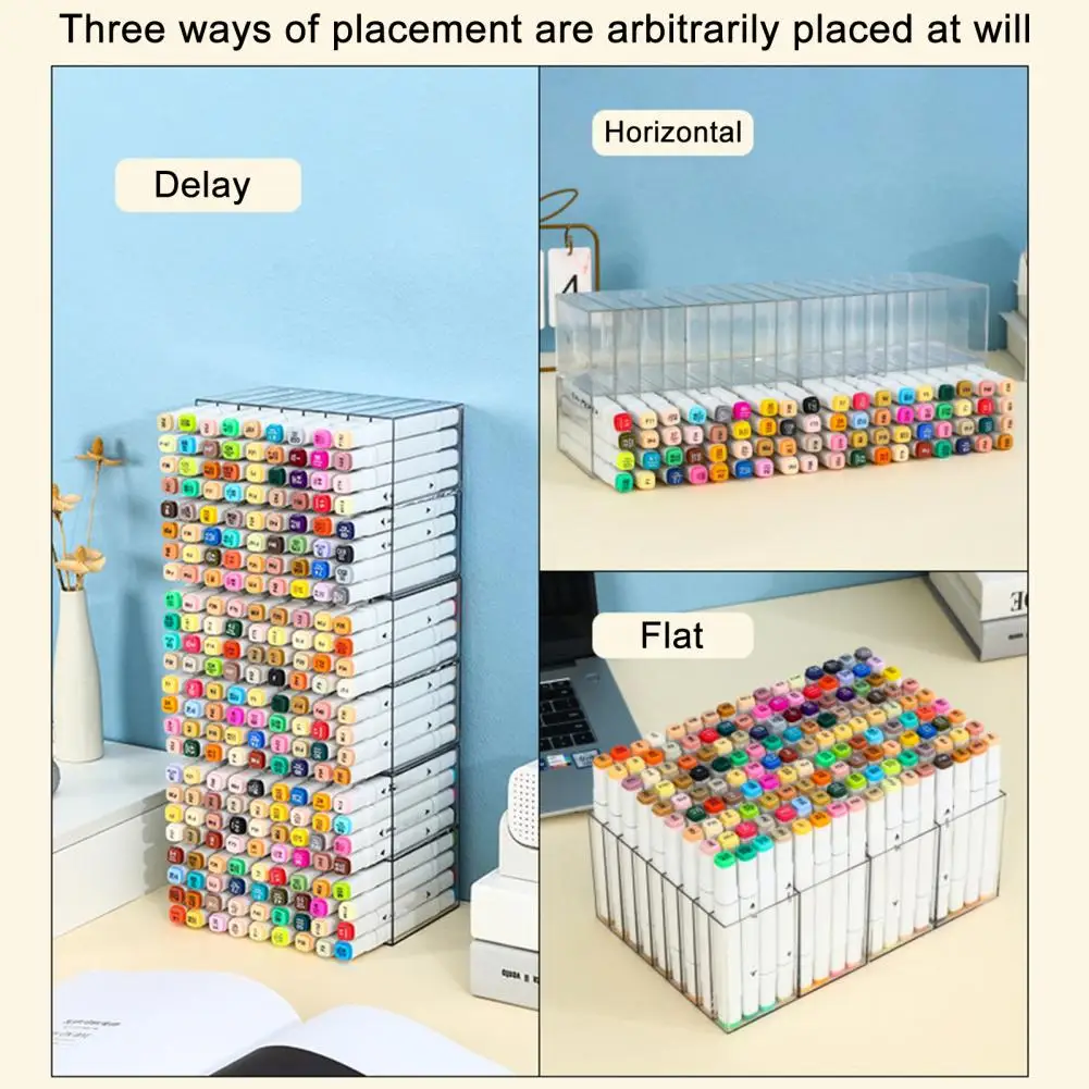 Painting Mark Pen Box Acrylic Double Layer Mark Pen Storage Box with 18 Compartments Desktop Organizer for Art Supplies Home
Painting Mark Pen Box Acrylic Double Layer Mark Pen Storage Box with 18 Compartments Desktop Organizer for Art Supplies Home