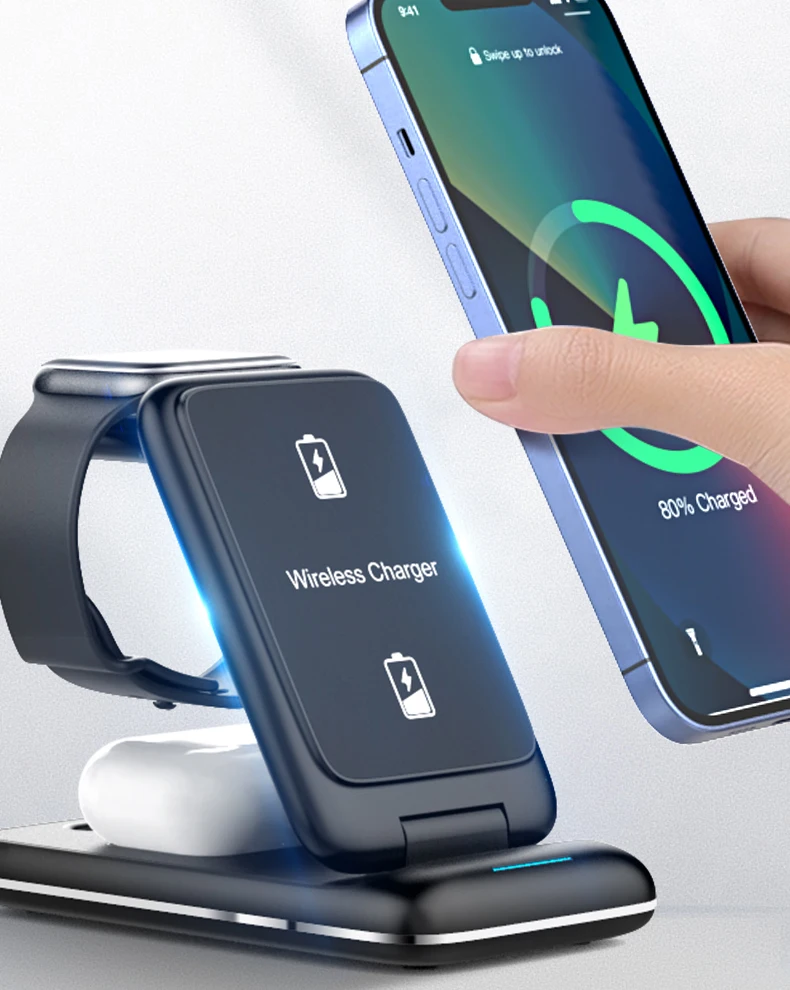 Hasbagan Magsafe 3 in 1 15W Foldable Wireless Charging Station For Phone Watch Bluetooth Earbuds iPhone/Samsung /Huawei/Xiaomi
Hasbagan Magsafe 3 in 1 15W Foldable Wireless Charging Station For Phone Watch Bluetooth Earbuds iPhone/Samsung /Huawei/Xiaomi