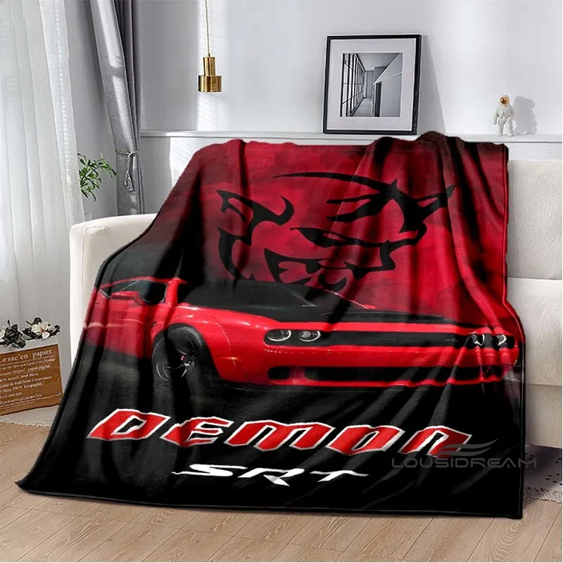 

Dodge Logo Throws Blanket Fashion Car Gift Sofa Blanket for Adults and Children Bedroom Living Room Decor Dropshi