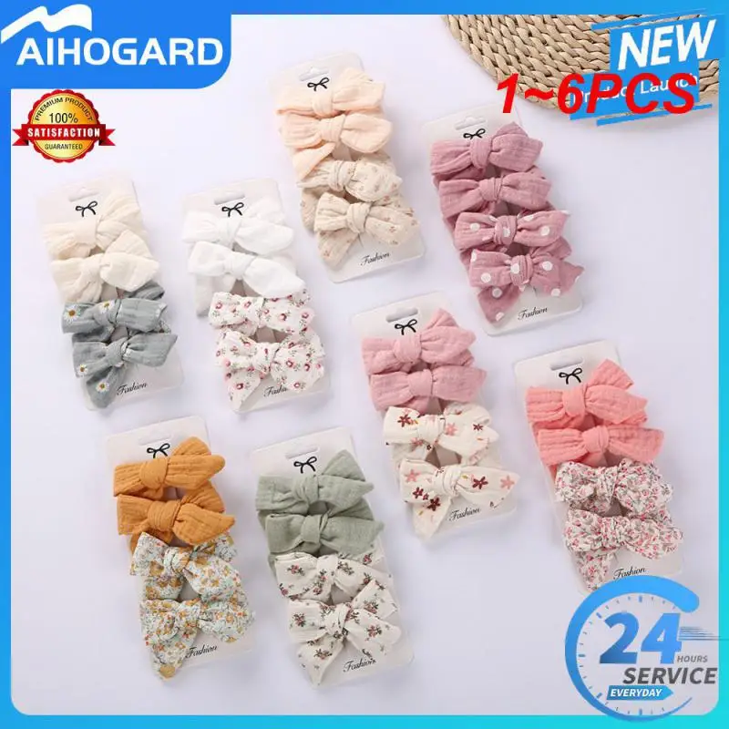 1~6PCS Bows Baby Hair Clips for Cotton Kids Headwear Baby Hair Accessories Sweet Princess Hair Bows for Children Hairpin
1~6PCS Bows Baby Hair Clips for Cotton Kids Headwear Baby Hair Accessories Sweet Princess Hair Bows for Children Hairpin