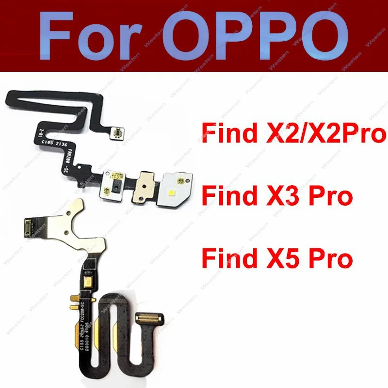 For OPPO Find X2 X3 X5 Pro X2 Flash Light Proximity Sensor Ambient Flex Cable & MIC Microphone Flex Cable Ribbon Repair Parts
For OPPO Find X2 X3 X5 Pro X2 Flash Light Proximity Sensor Ambient Flex Cable & MIC Microphone Flex Cable Ribbon Repair Parts