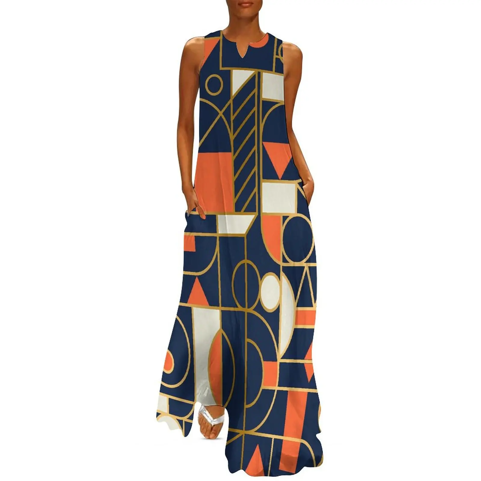 Vintage Geometric Dress Colorful Print Maxi Dress Street Fashion Casual Long Dresses Summer Sleeveless Design Clothes 4XL 5XL
Vintage Geometric Dress Colorful Print Maxi Dress Street Fashion Casual Long Dresses Summer Sleeveless Design Clothes 4XL 5XL