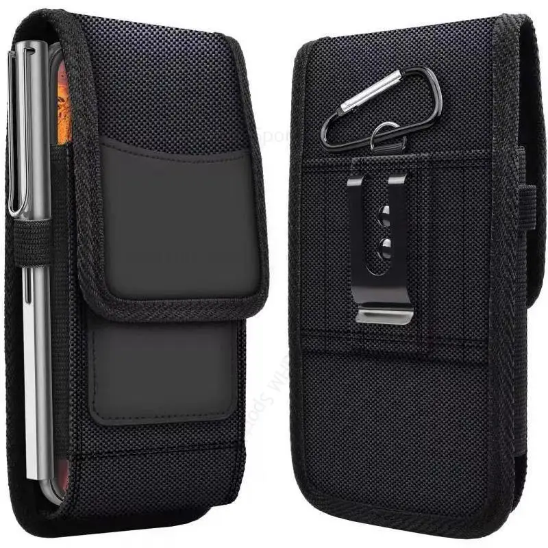 

Phone Pouch Waist Leather Bag For Asus ROG Phone 8 Pro Oxford Cloth Wallet Flip Case For Rog Phone 8 7 6D 5S Pro Zenfone 10 9Z 8