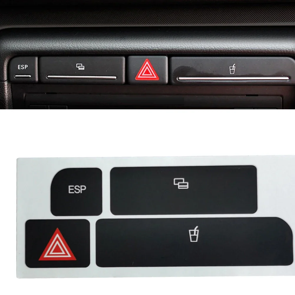 For A4 2004-2006 Car Double Flashing Switch Button Sticker Knob Cover Cup Holder Stickers Repair Interior Decoration Car Styling
For A4 2004-2006 Car Double Flashing Switch Button Sticker Knob Cover Cup Holder Stickers Repair Interior Decoration Car Styling
