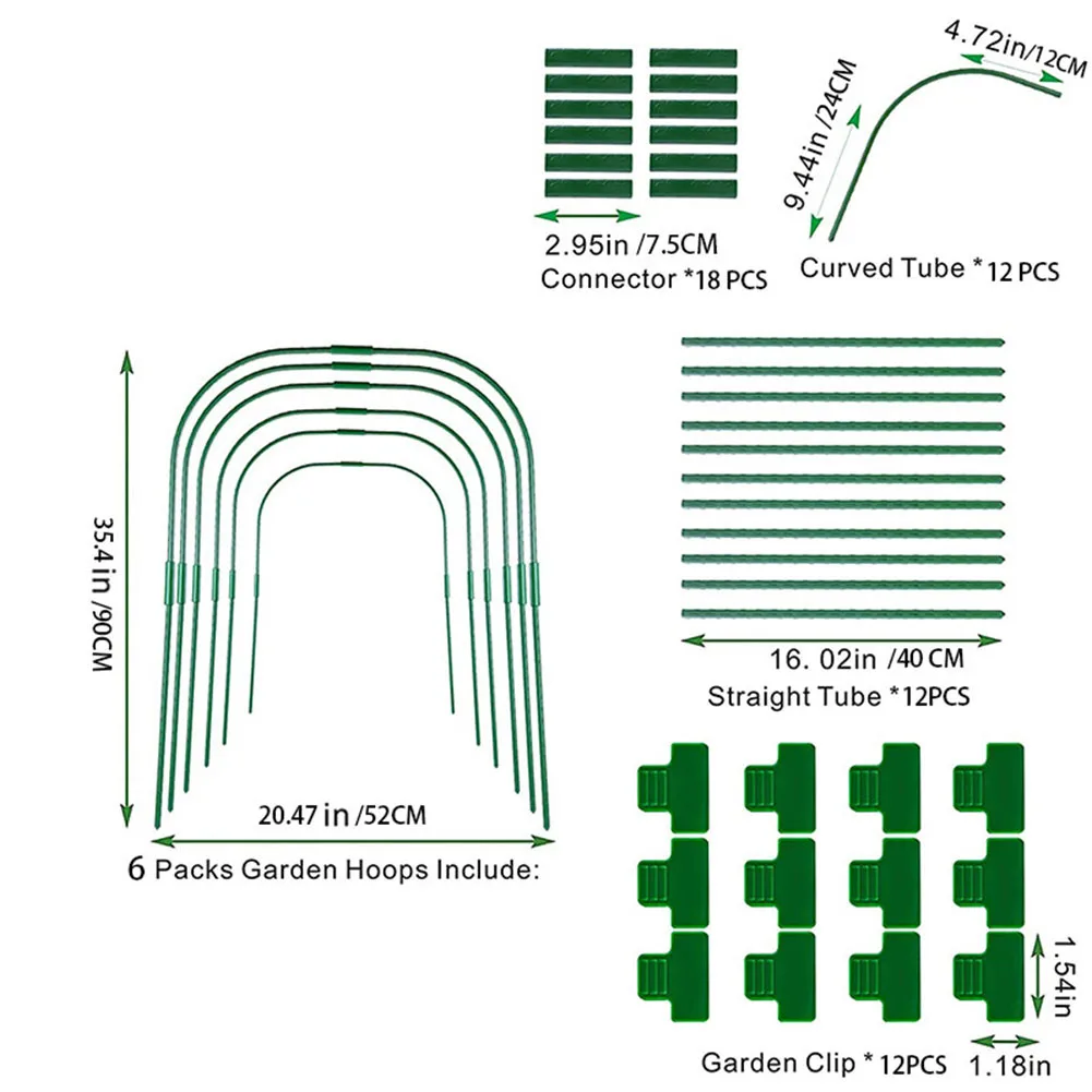 Ensure Healthgrowth of Your Outdoor Plants with Frost Cloth Kit Sufficient Quantity of Garden Hoops and Clips
Ensure Healthgrowth of Your Outdoor Plants with Frost Cloth Kit Sufficient Quantity of Garden Hoops and Clips