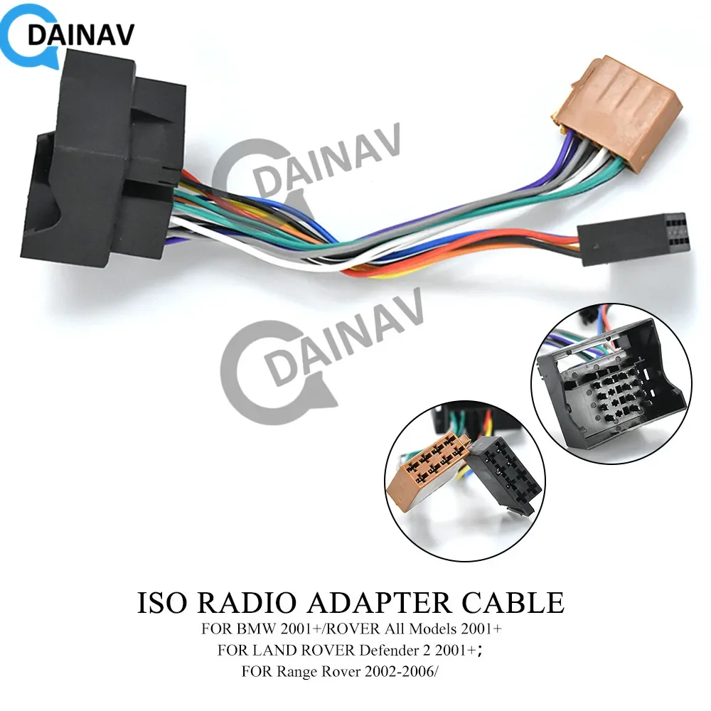 12-004 ISO RADIO ADAPTER CABLE FOR BMW 2001+/LAND ROVER Defender 2 2001+;Range Rover 2002-2006/ROVER 2001+ 
12-004 ISO RADIO ADAPTER CABLE FOR BMW 2001+/LAND ROVER Defender 2 2001+;Range Rover 2002-2006/ROVER 2001+