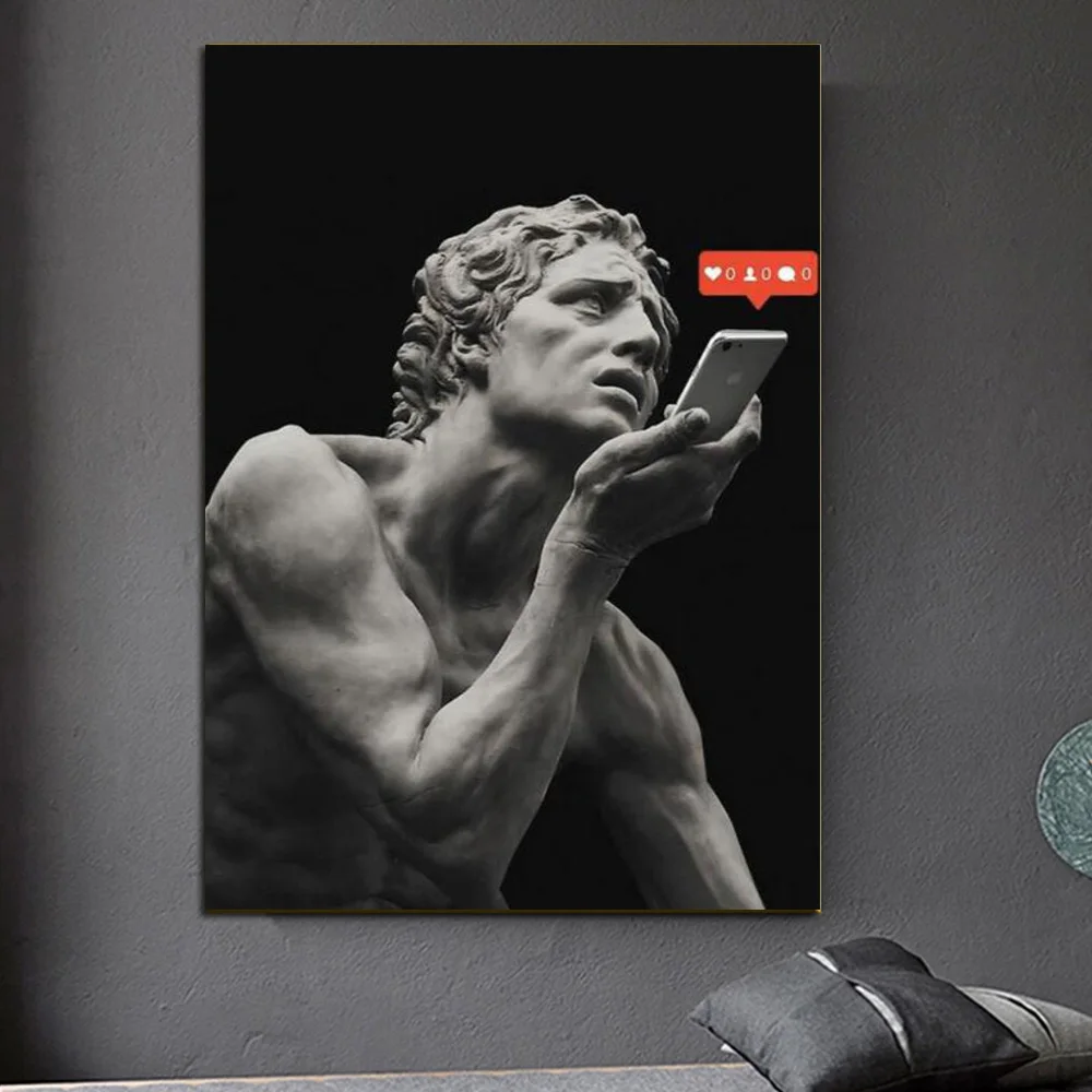 

Abstract David Sculpture Canvas Painting Wall Art Classical Statue Artwoke Poster And Prints Pictures For Living Room Home Decor