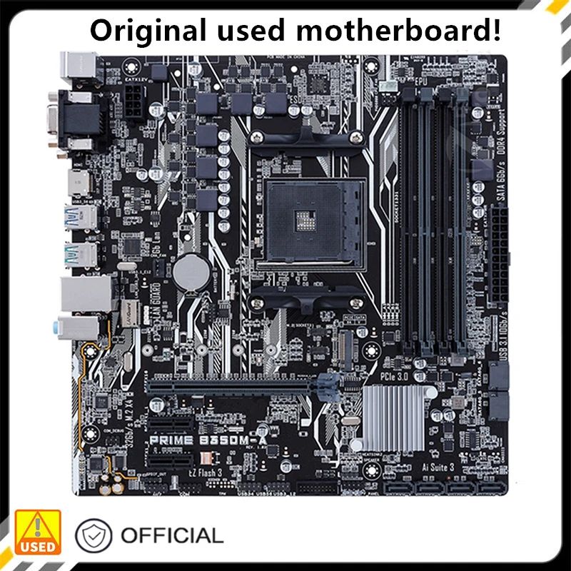 For B350 PRIME B350M-A Motherboard Socket AM4 For AMD B350 DDR4 USB3.0 SATA3 Original Desktop Mainboard Used Mainboard
For B350 PRIME B350M-A Motherboard Socket AM4 For AMD B350 DDR4 USB3.0 SATA3 Original Desktop Mainboard Used Mainboard