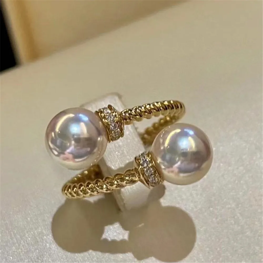 DIY Pearl Accessories 925 Silver Pearl Ring Empty Holder Fashion Gold Silver Ring Holder Suitable for Embedding 6-8mm Beads
DIY Pearl Accessories 925 Silver Pearl Ring Empty Holder Fashion Gold Silver Ring Holder Suitable for Embedding 6-8mm Beads