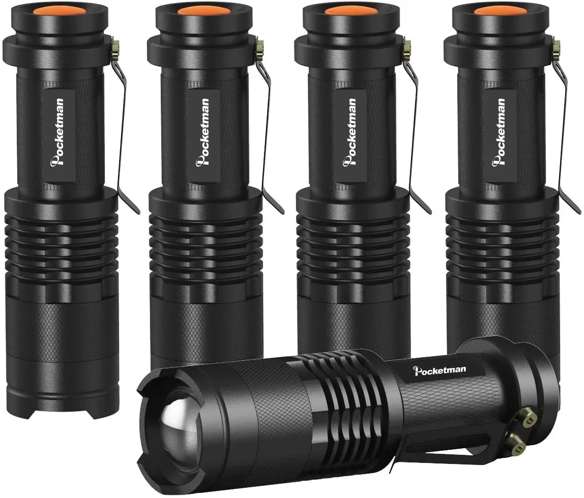 

Super Bright Mini LED Flashlight Pocket Emergency Torch Waterproof Flashlights Tactical Zoomable Flashlight for Camping Hiking