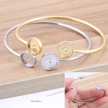 5pcs 56cm wide Stainless Steel 8mm 10mm Cabochon Bracelet Base Setting Trays Gold Plated Bendable Bangle Bezel Blanks Diy
5pcs 56cm wide Stainless Steel 8mm 10mm Cabochon Bracelet Base Setting Trays Gold Plated Bendable Bangle Bezel Blanks Diy