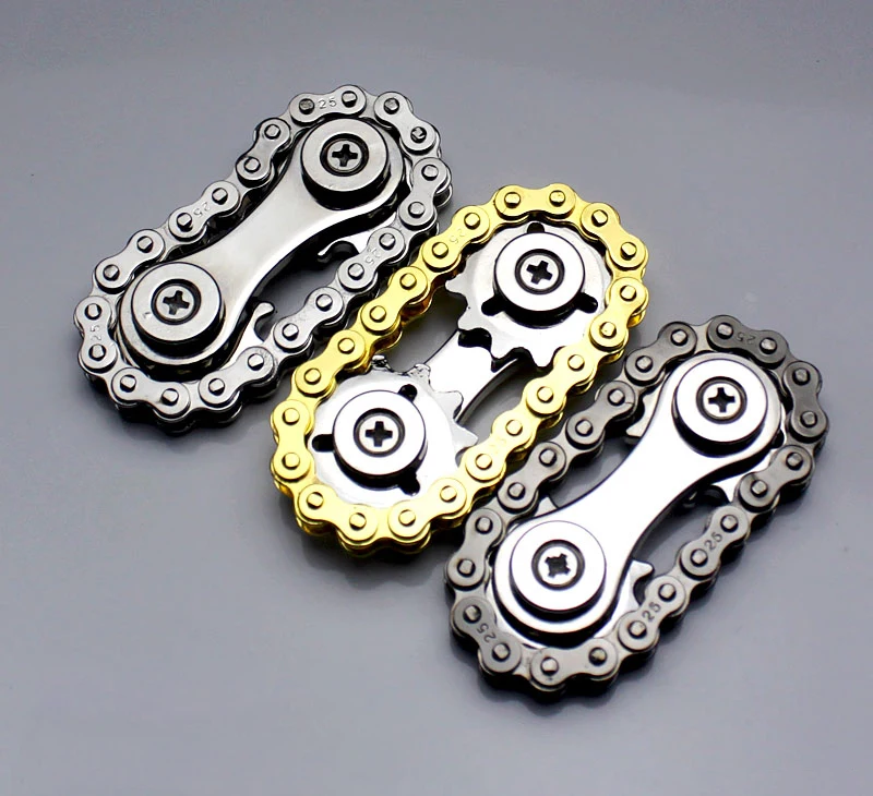 

New Sprockets Flywheel Fingertip Gyro Fidget Spinner Antistress Anxiety Metal Bike Chains EDC Spinner Fidget Toys For Adult Kids