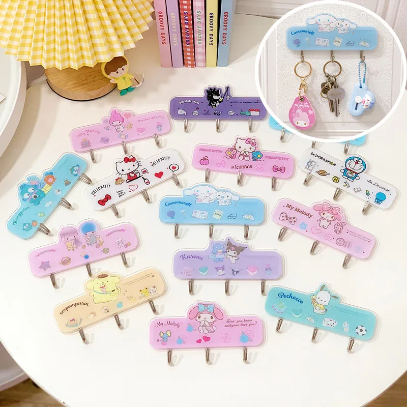 Kawaii Sanrio Kuromi My Melody Cinnamoroll Kitty Cute Cartoon Shape Sticky Hooks No Punch Bedroom Kitchen Wall Non-Marking Hooks
Kawaii Sanrio Kuromi My Melody Cinnamoroll Kitty Cute Cartoon Shape Sticky Hooks No Punch Bedroom Kitchen Wall Non-Marking Hooks