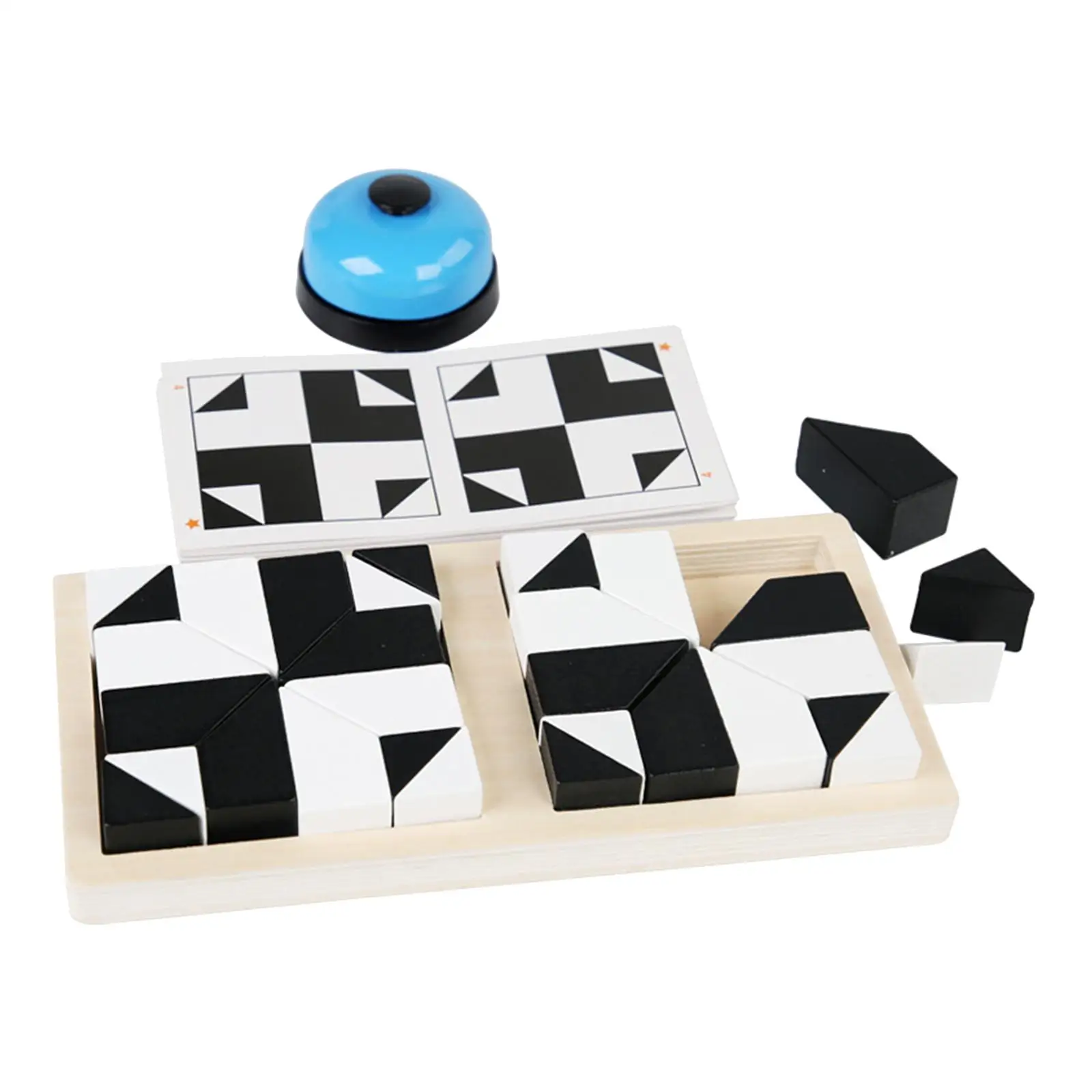 

Wooden Blocks Puzzle Birthday Gifts Stem Geometric Brain Teaser Montessori Toy IQ Game for Boy Ages 4-8 Children Preschool Kids