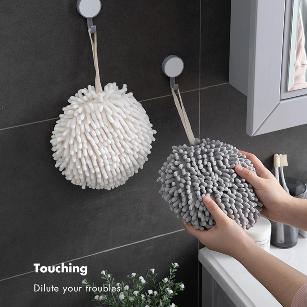 2pcs Hanging Chenille Hand Towels Soft Wipe Hand Towel Ball With Loops Kitchen Bathroom Quick Dry Absorbent Microfiber Towels
2pcs Hanging Chenille Hand Towels Soft Wipe Hand Towel Ball With Loops Kitchen Bathroom Quick Dry Absorbent Microfiber Towels
