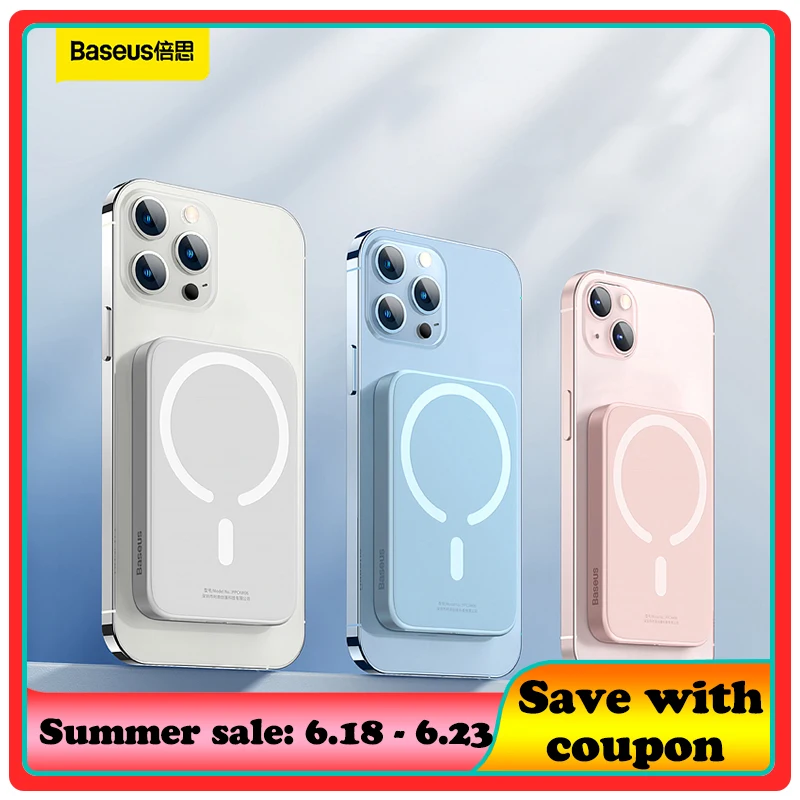 Baseus Magnetic Power Bank 20W 6000mAh Wireless External Battery magsafe Powerbank Portable Charger For iphone 14 13 12 mini pro
Baseus Magnetic Power Bank 20W 6000mAh Wireless External Battery magsafe Powerbank Portable Charger For iphone 14 13 12 mini pro