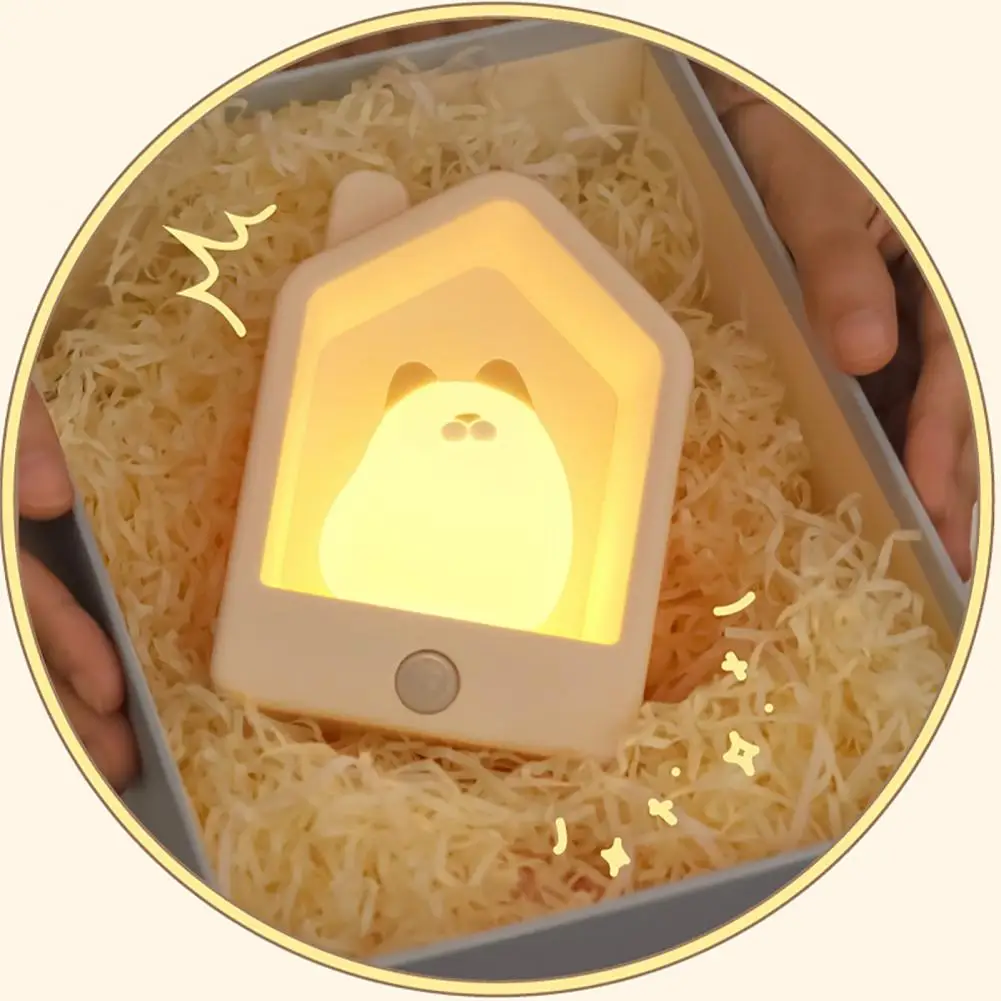 

Hallway Closet Light Intelligent Motion Sensor Night Light for Hallway Staircase Closet Creative Silicone Rabbit Doll Design