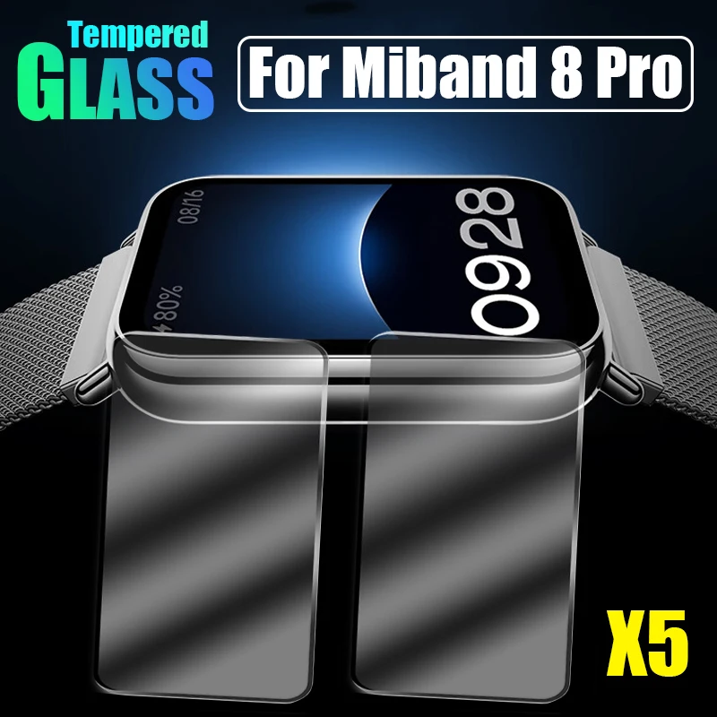 

Прозрачная защитная пленка из закаленного стекла для Xiaomi Miband 8 Pro HD, полное покрытие, защита экрана смарт-часов для Mi Band 8 Pro