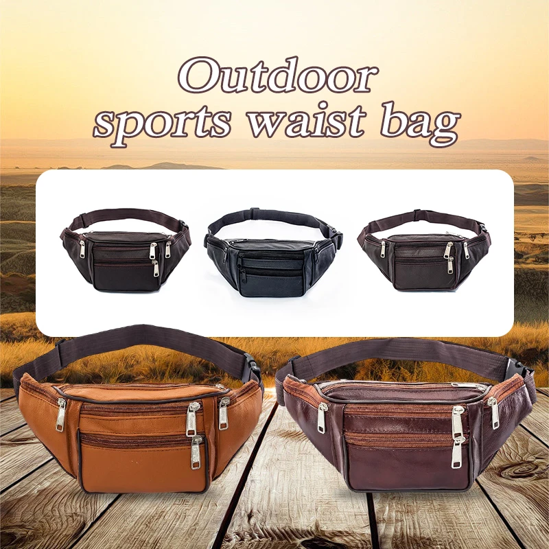 Men's 4-Layer Leather Fanny Business Riding Pack Large Running Bag Sports Outdoor Phone Waist Bag Multi-Functional Hanging Bag
Men's 4-Layer Leather Fanny Business Riding Pack Large Running Bag Sports Outdoor Phone Waist Bag Multi-Functional Hanging Bag