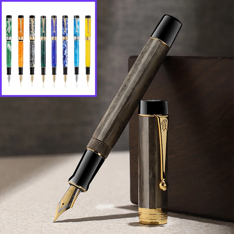 

Jinhao 100 Luxury Centennial Resin Fountain Pen Multicolor EF/F/M/Bent Nib Golden Clip Converter Writing Stationery JF008