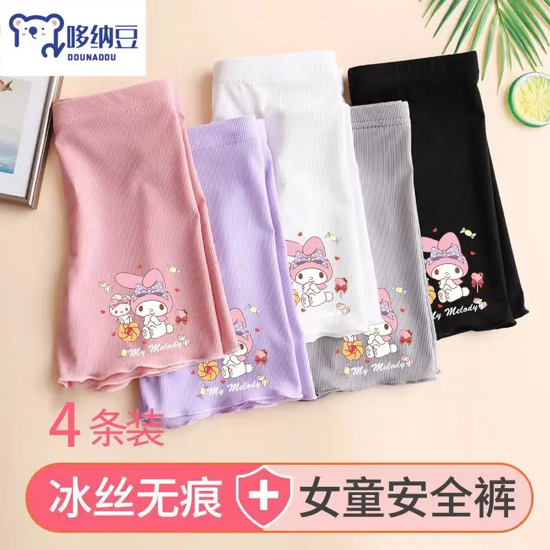 Детские Безопасные штаны Kawaii Sanrios My Melody, Мультяшные антибликовые леггинсы, милые летние трусы, аниме, ледяные шелковые шорты, подарок для девочек
Детские Безопасные штаны Kawaii Sanrios My Melody, Мультяшные антибликовые леггинсы, милые летние трусы, аниме, ледяные шелковые шорты, подарок для девочек