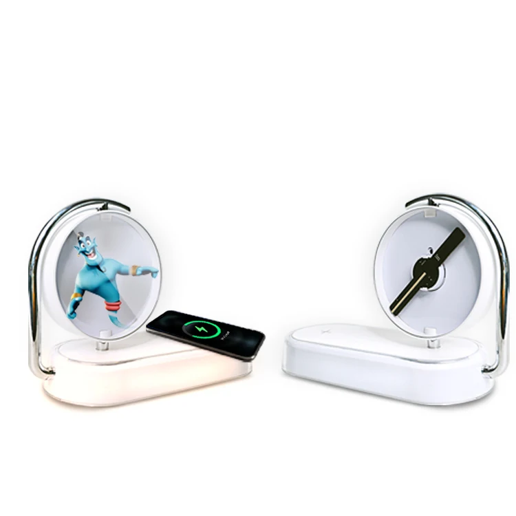 Wireless Charger Led Smart Home Night Light 3D Hologram Ventiladores Holograficos Holographic Display Holograma 3D Hologram Fan
Wireless Charger Led Smart Home Night Light 3D Hologram Ventiladores Holograficos Holographic Display Holograma 3D Hologram Fan